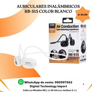 Auriculares Inalámbricos Remax RB-S15 – Color Blanco